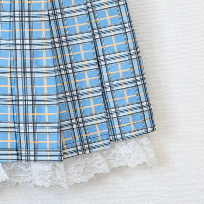 ACDC RAG x サンリオ マイメロディ チェーン付き プリーツミニスカート BLUE