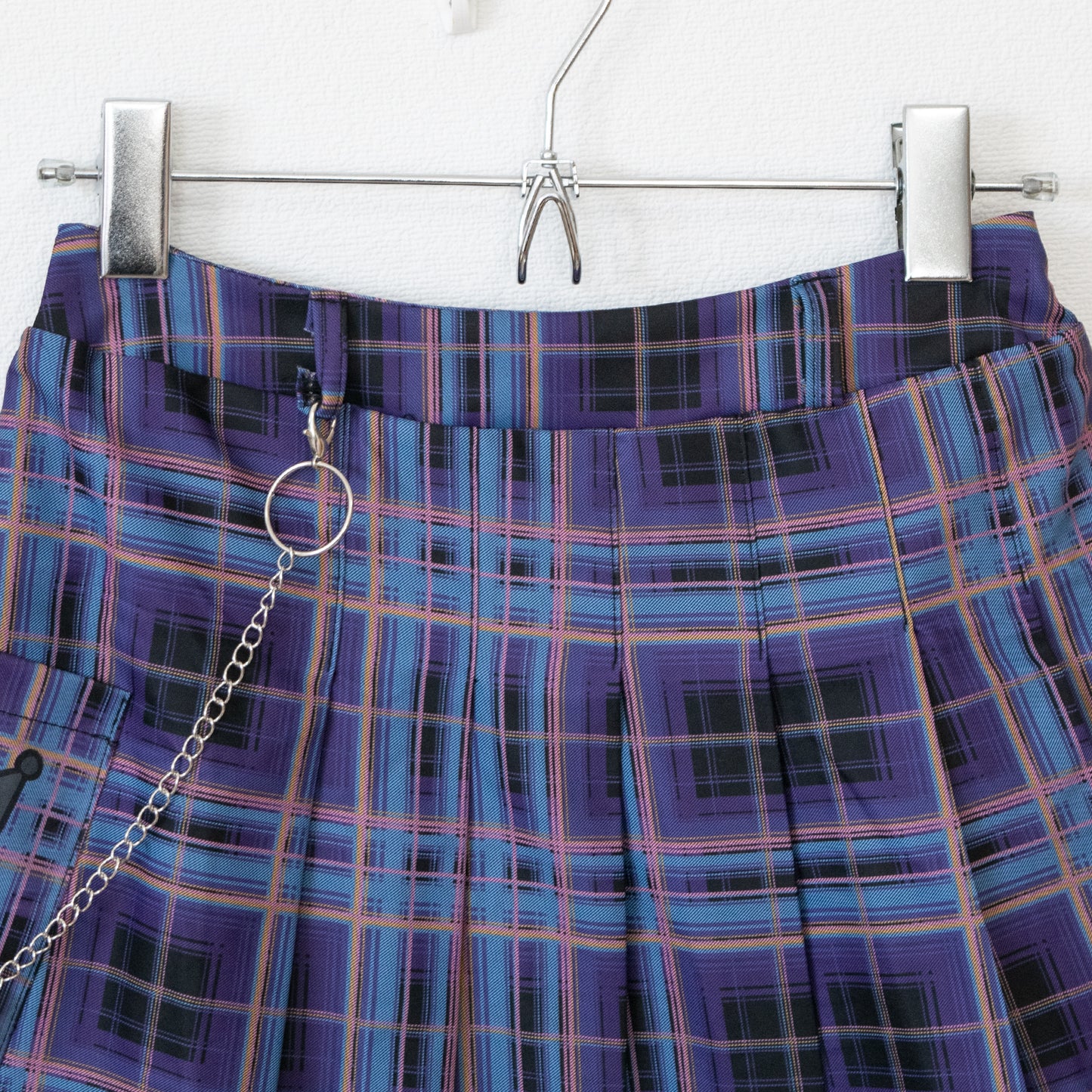 ACDC RAG x Sanrio Kuromi Pleated Mini Skirt with Chain PURPLE