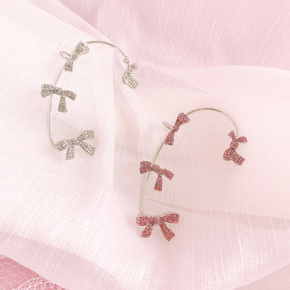 Purple Cream プチリボンイヤーカフ P916