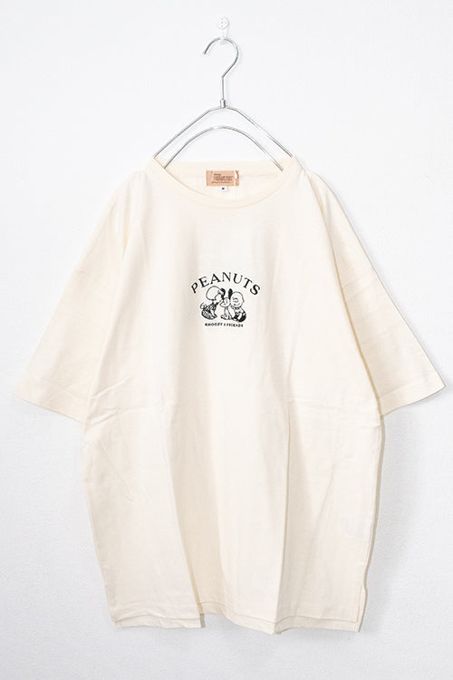 スヌーピー 刺繍Tシャツ WHITE