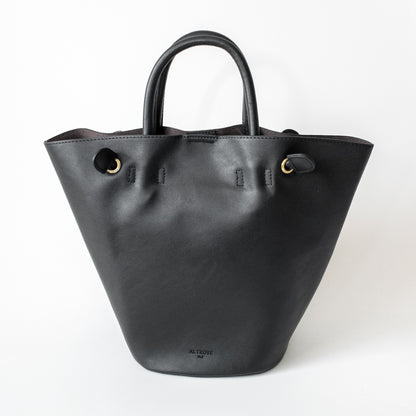 シンプル 巾着付 2WAY トートバッグ [バルゴ] BLACK