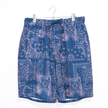 総柄ショートパンツ Bandana Blue