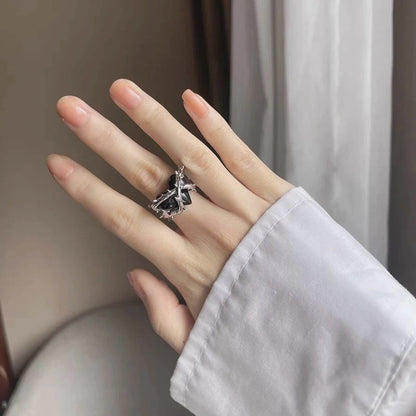 有刺鉄線 ハート リング BLACK MP_S