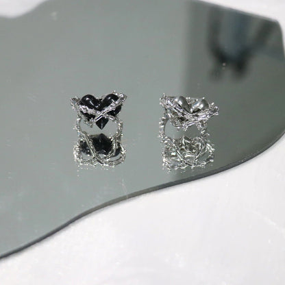 有刺鉄線 ハート リング BLACK MP_S