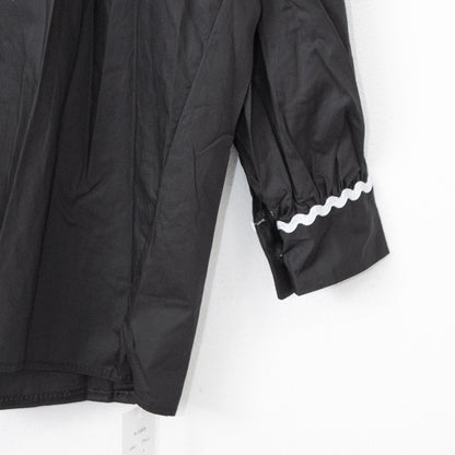 BIG COLLARED LONG SLEEVE SHIRT BLACK