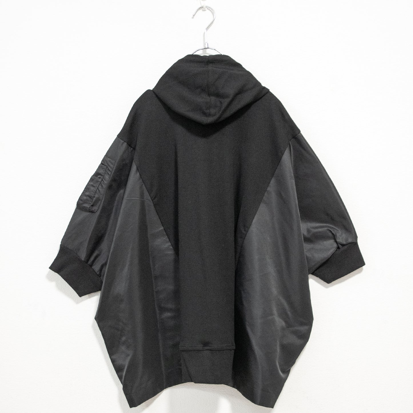 doll up oops hoodie dolman MA-1 jacket BLACK