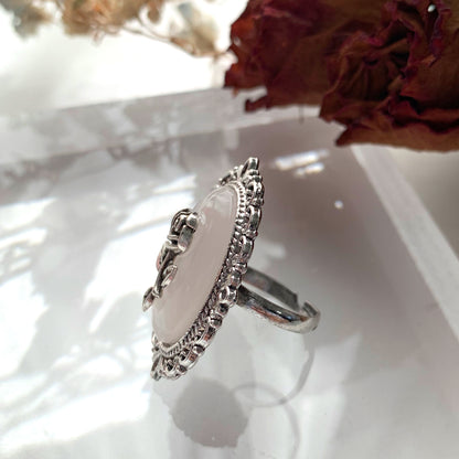 Big Rose Ring WHITE
