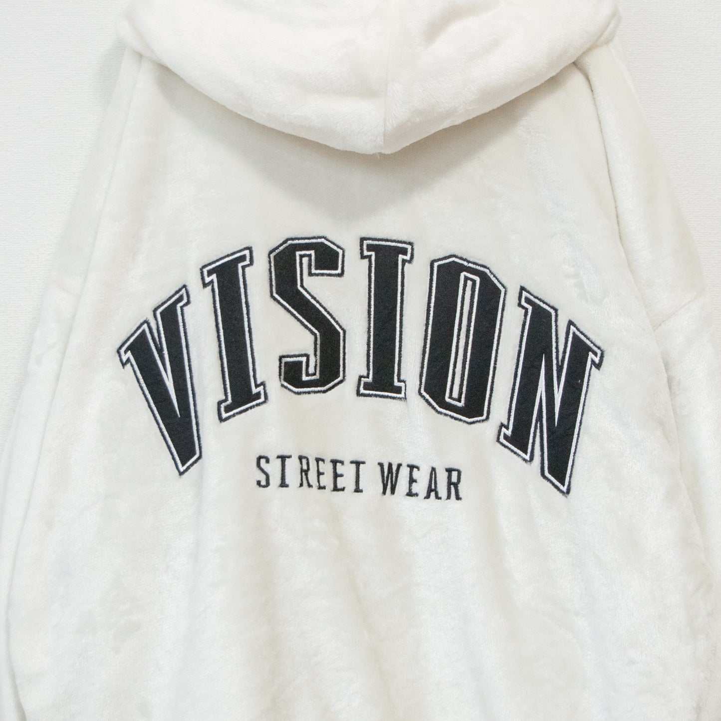 VISION STREET WEAR Patch Fur Blouson Jacket WHITE