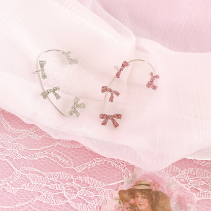 Purple Cream プチリボンイヤーカフ P916