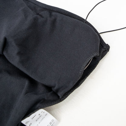 スパゲッティストラップ シンプル無地 ブラトップ BLACK