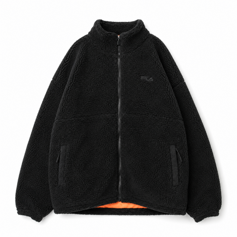 FILA Boa Big Pullover Full Zip Jacket BLACK FM9958