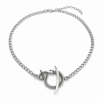 Snake Round Necklace SILVER シルバー