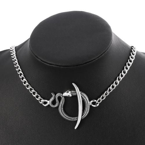 Snake Round Necklace SILVER シルバー