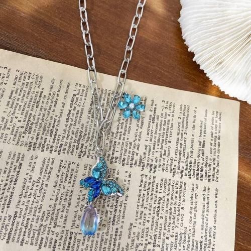 Bijou Butterfly Necklace BLUE