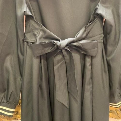 蝶々ワッペンセーラーワンピース BLACK