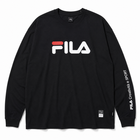 FILA Basketball クルーネックロングＴシャツ BLACK