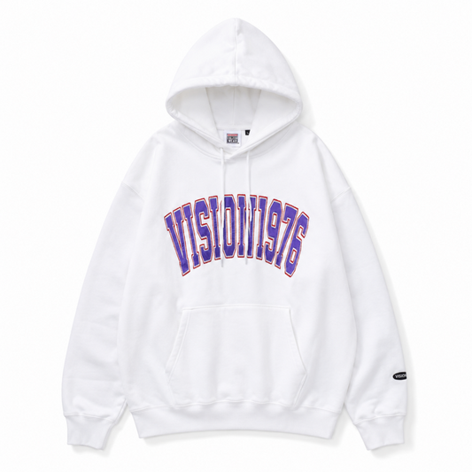 VISION STREET WEAR サテンワッペンパーカー WHITE