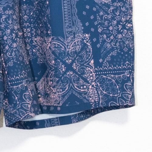 総柄ショートパンツ Bandana Blue