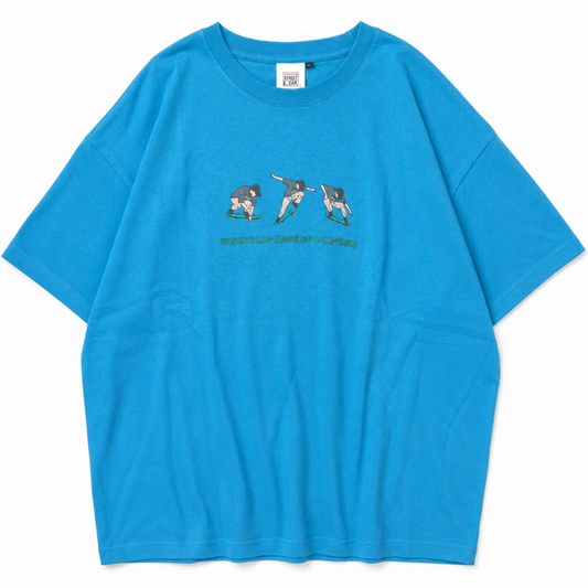 VISION STREET WEAR オーリープリント オーバーサイズ Tシャツ BLUE