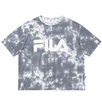 FILA ロゴプリント タイダイ 半袖Tシャツ GRAY グレー