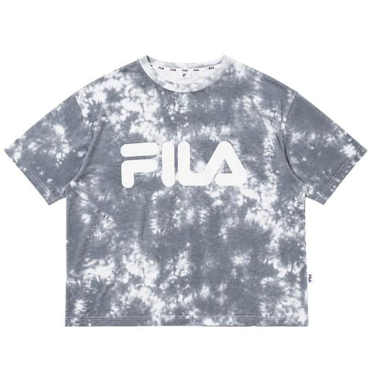 FILA ロゴプリント タイダイ 半袖Tシャツ GRAY グレー