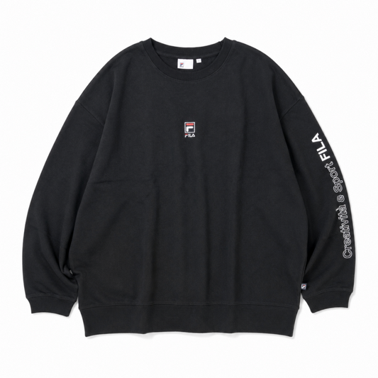 FILA HERITAGE ロゴスリーブ ロンT BLACK FM9807