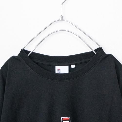 FILA HERITAGE ロゴスリーブ ロンT BLACK FM9807