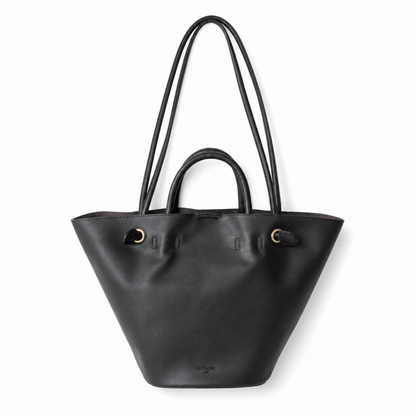 シンプル 巾着付 2WAY トートバッグ [バルゴ] BLACK