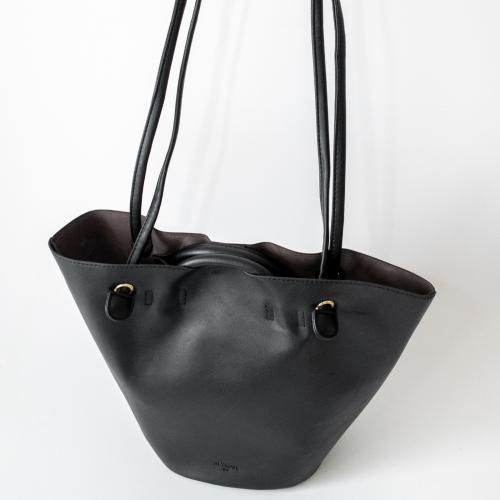 シンプル 巾着付 2WAY トートバッグ [バルゴ] BLACK