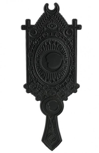 Restyle Fortune Teller Mirror with Crescent and zodiac signs BLACK