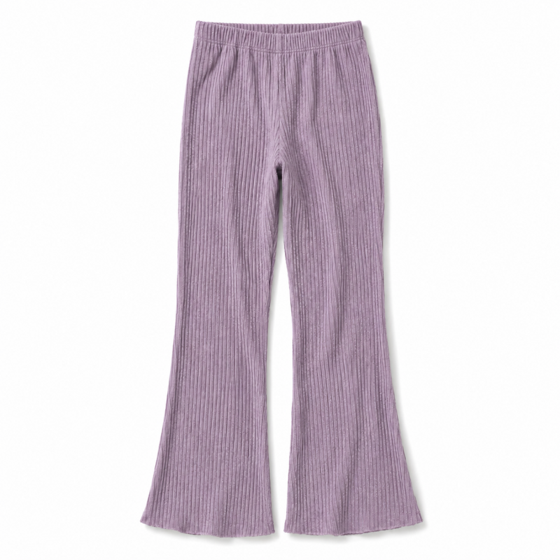 ダブルフェイス ミニプリーツ セミフレアパンツ30163 PURPLE