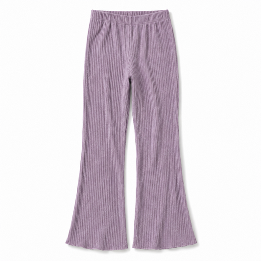 ダブルフェイス ミニプリーツ セミフレアパンツ30163 PURPLE