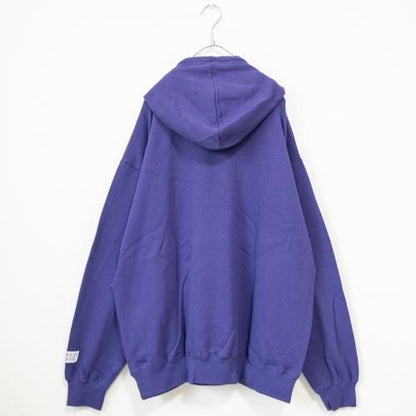 VISION STREET WEAR サテンワッペン アーチロゴ 裏毛パーカー PURPLE