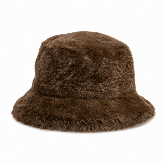 milsa エコファーバケットハット 洗濯機洗いOK Brown