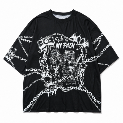 SUNCITY DOLL x ACDC RAG Sweet My Pain ヒュージTシャツ BLACK