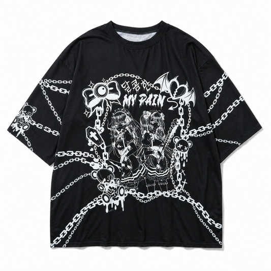 SUNCITY DOLL x ACDC RAG Sweet My Pain ヒュージTシャツ BLACK