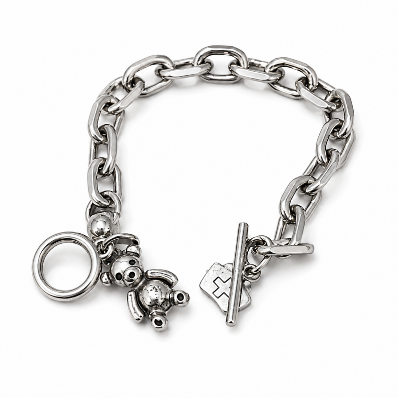 テディベア チェーンブレスレット SILVER