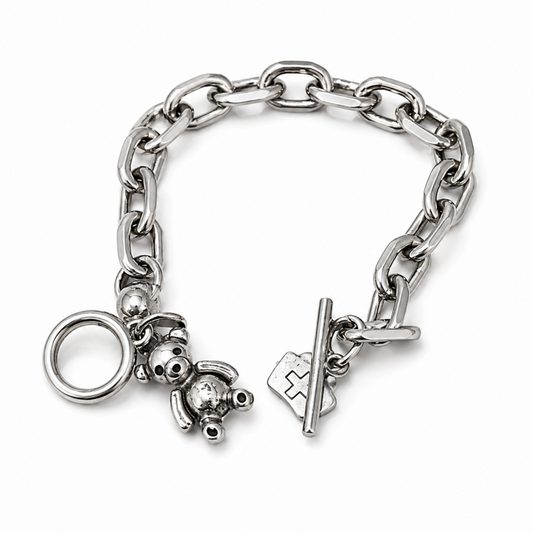 テディベア チェーンブレスレット SILVER