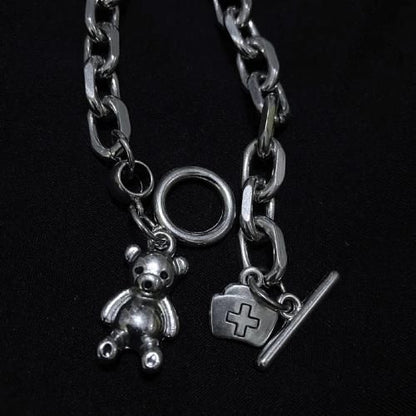 テディベア チェーンブレスレット SILVER