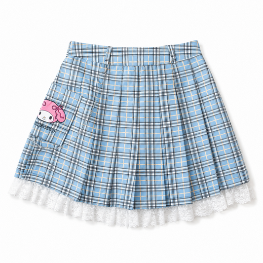 ACDC RAG x サンリオ マイメロディ チェーン付き プリーツミニスカート BLUE