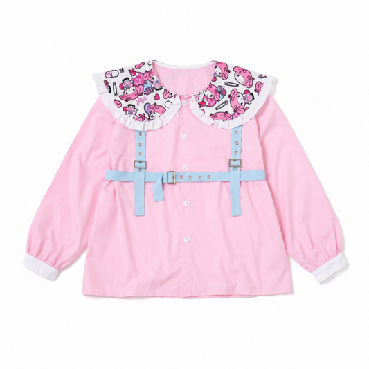 ACDC RAG x サンリオ マイメロディ ハーネス付き 長袖ブラウス PINK ピンク