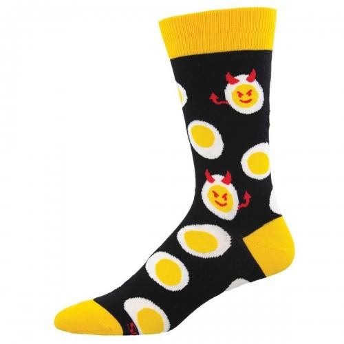 Socksmith ソックスミス Deviled Eggs クルーソックス BLACK
