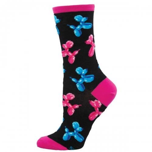 Socksmith ソックスミス Balloon Animals クルーソックス BLACK