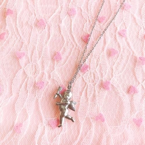 Purple Cream シルバーエンジェルネックレス P598 SILVER シルバー