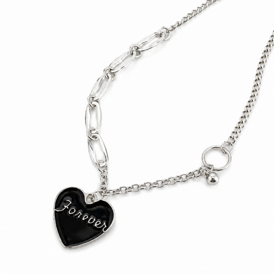 ロゴハート チェーンネックレス SILVER