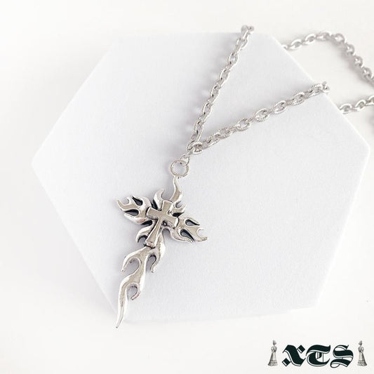 XTS ファイヤークロス Fire Cross ネックレス SILVER TS0254