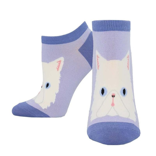 Socksmith ソックスミス PURRFECTLY PERSIAN クルーソックス PURPLE