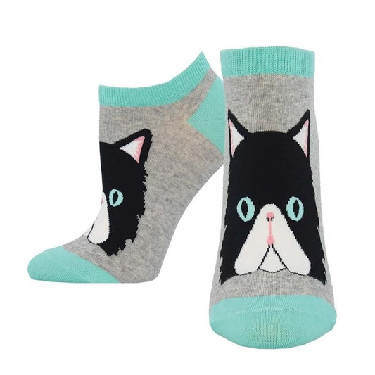Socksmith ソックスミス PURRFECTLY PERSIAN クルーソックス GRAY グレー
