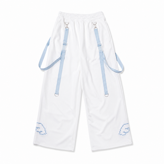 ACDC RAG ドットネコ ロングパンツ WHITE