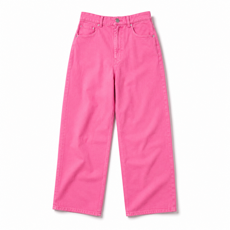 カラーツイル ストレートパンツ PINK